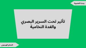  تحضير درس تأثير تحت السرير البصري والغدة النخامية للسنة أولى ثانوي